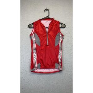 Northwave Cycling‎ Bike Jersey Mens Small Red Sleeveless 1/2 Zip Made in Italy